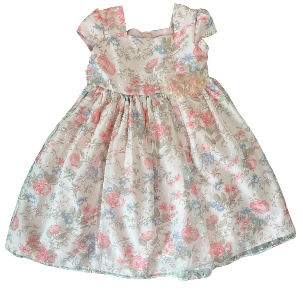 Laura Ashley pink girls dress, Easter dress size 6